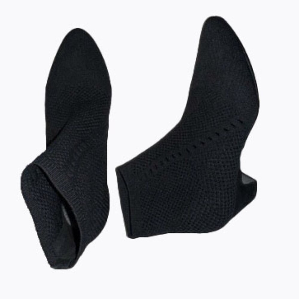 EILEEN FISHER Black Purl Sock Booties Size 7 - Picture 7 of 10